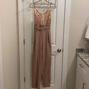 Dressy romper with pockets/The Clothing Company/Size:M/Color:nude/mauve